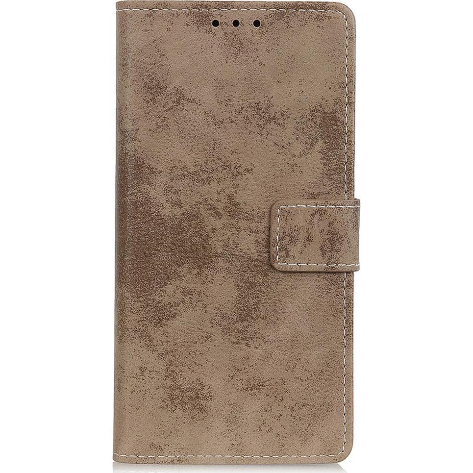 Bild von Cover-Discount iPhone 13 Pro Max - Vintage Etui Wildleder Optik khaki (Apple iPhone 13 Pro Max), Smartphone Hülle, Grün