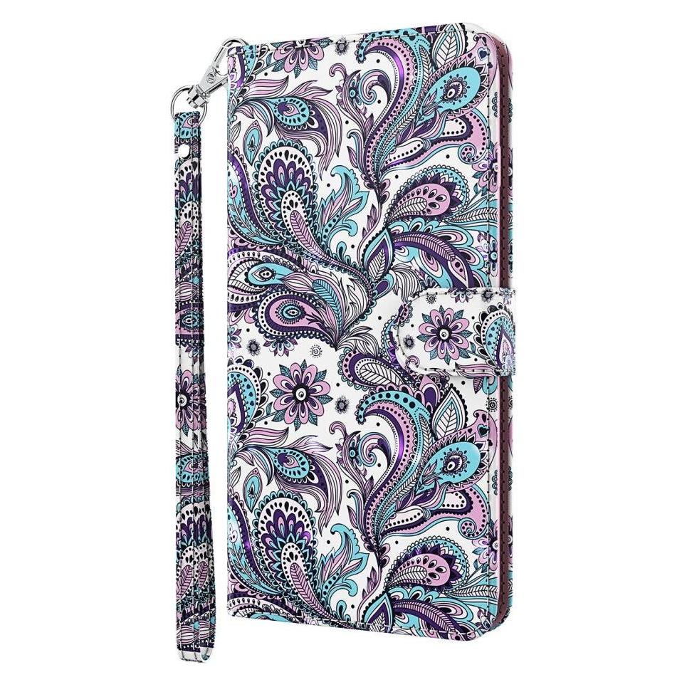 Bild von Cover-Discount iPhone 13 Pro Max - Etui Glitzer Effekt Paisley (Apple iPhone 13 Pro Max), Smartphone Hülle, Mehrfarbig