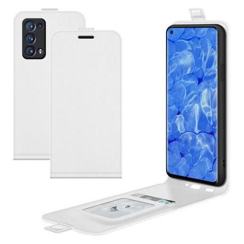 Bild von Cover-Discount OPPO Reno6 Pro - Klassisches Flip Case vertikal weiss (Oppo Reno 6 Pro 5G), Smartphone Hülle, Weiss