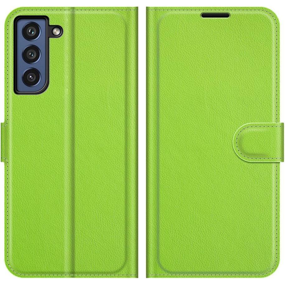 Bild von Cover-Discount Galaxy S21 FE - Leder Etui Hülle grün (Samsung Galaxy S21 FE), Smartphone Hülle, Grün