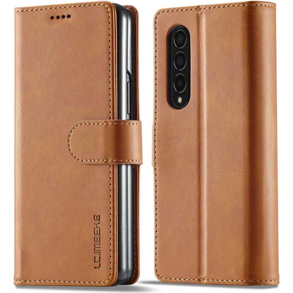 Bild von Cover-Discount Galaxy Z Fold4 5G - Leder Etui Hülle beige (Samsung Galaxy Z Fold4), Smartphone Hülle, Beige