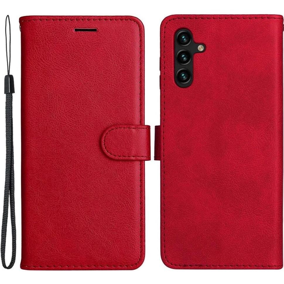 Bild von Cover-Discount Galaxy A14 - Leder Etui Hülle rot (Samsung Galaxy A14), Smartphone Hülle, Rot