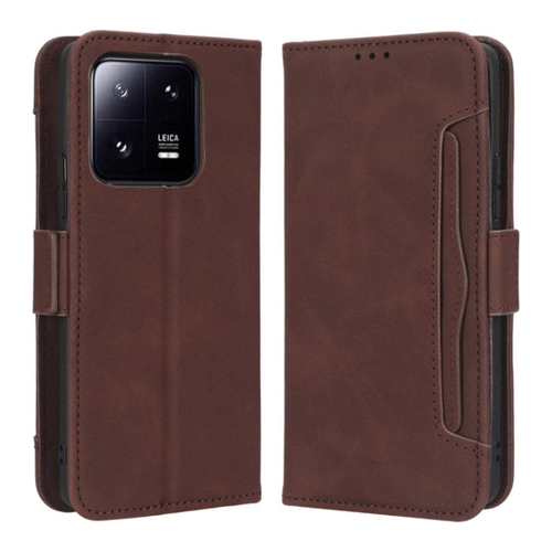 Bild von Xiaomi 13 Pro - Braun Kunstleder Etui mit Kartenfächern