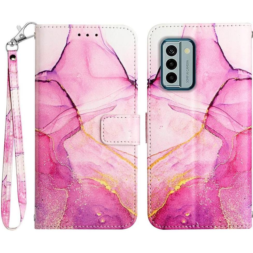 Bild von Cover-Discount Nokia G22 - Leder Hülle Marble pink (Nokia G22), Smartphone Hülle, Pink