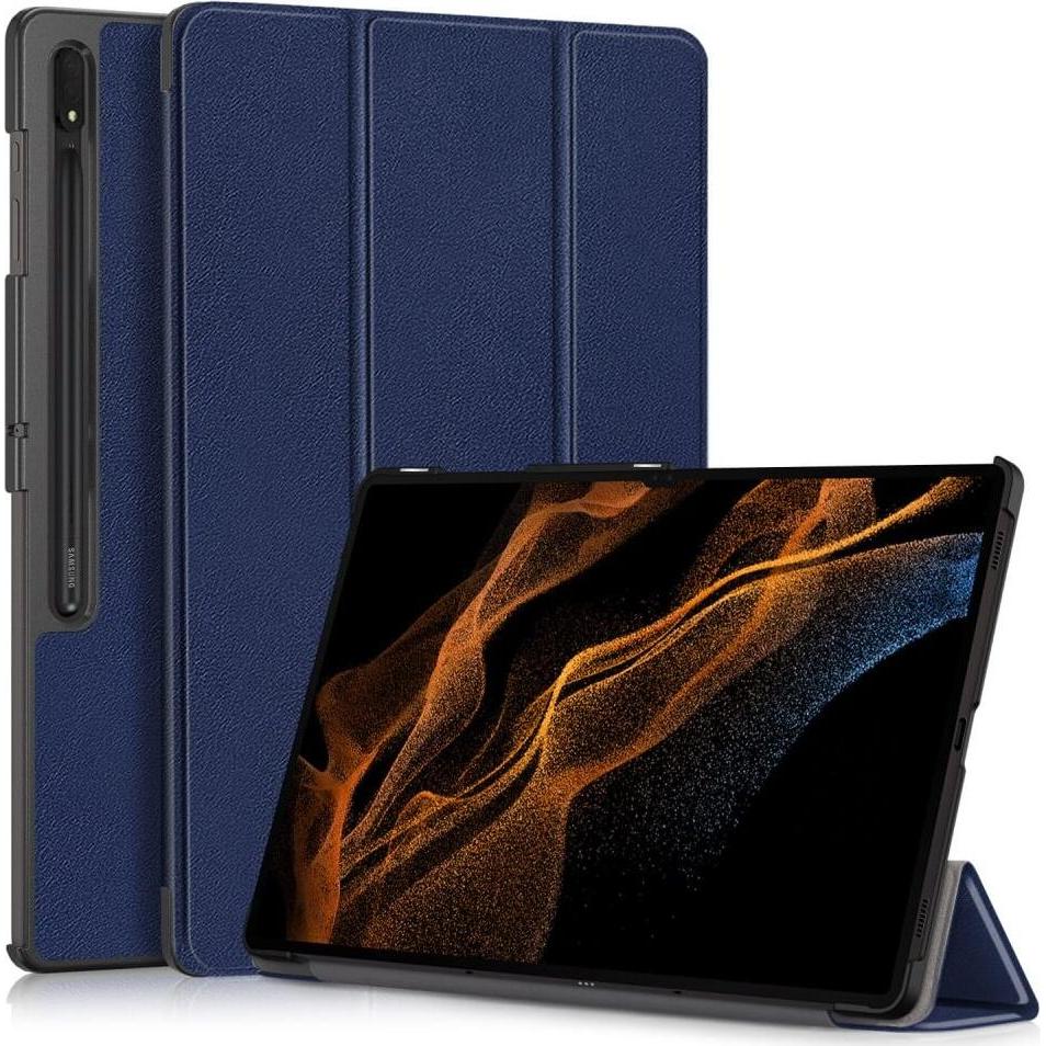 Bild von Cover-Discount Galaxy Tab S9 Ultra - Tri-fold Smart Case blau (Galaxy Tab S9 Ultra), Tablet Hülle, Blau