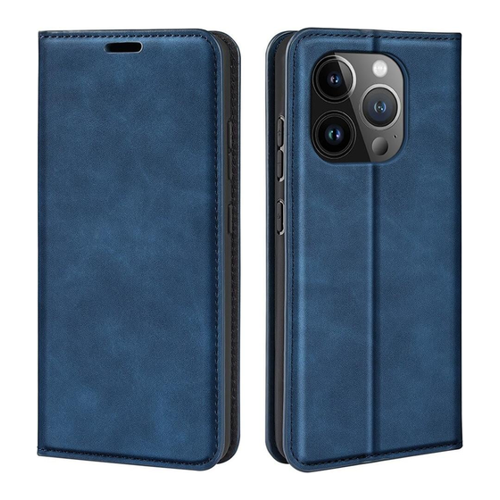 Bild von Cover-Discount iPhone 15 Pro - Stand Flip Case Hülle blau