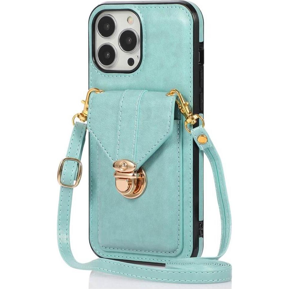 Bild von Cover-Discount iPhone 15 Pro Max- Schutzhülle Case mit Tasche türkis (Apple iPhone 15 Pro Max), Smartphone Hülle, Türkis