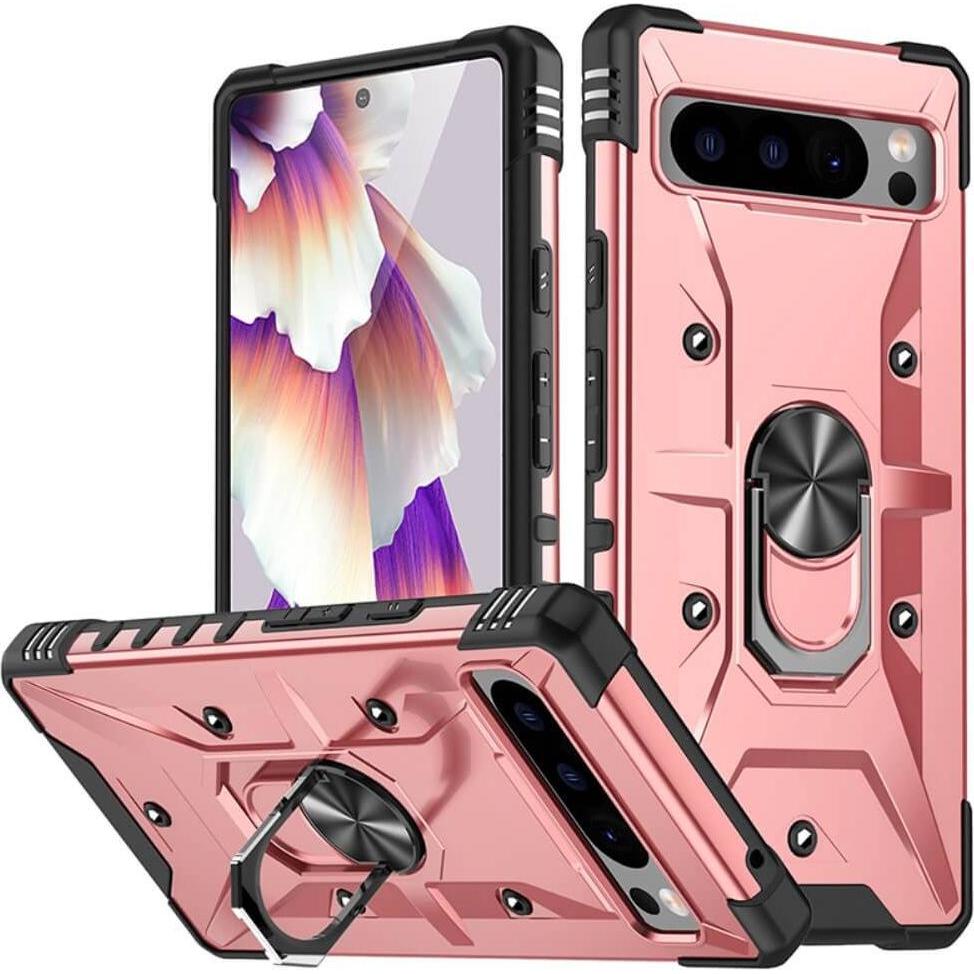Bild von Cover-Discount Google Pixel 8 - Armor Case mit Kickstand rosa (Google Pixel 8), Smartphone Hülle, Rosa
