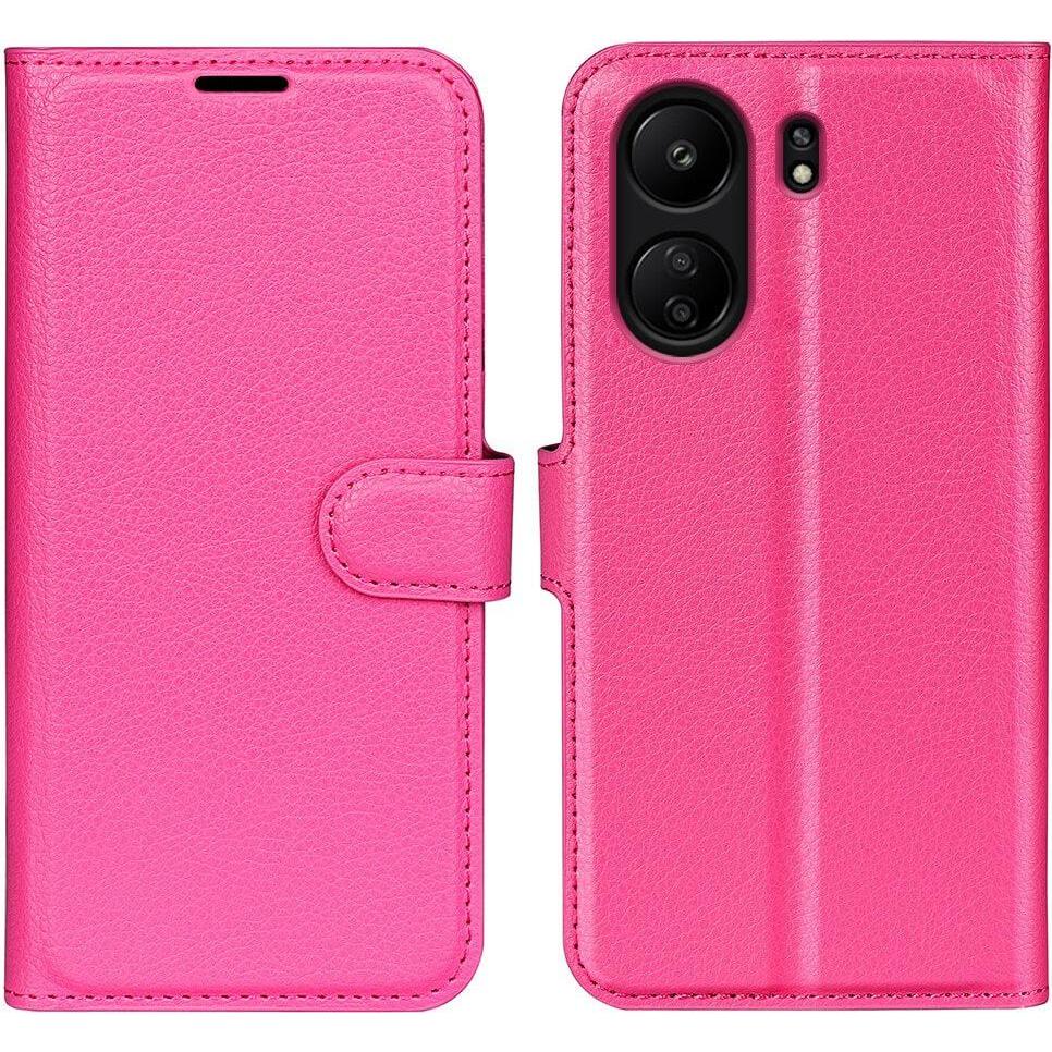 Bild von Cover-Discount Xiaomi Poco C65 / Redmi 13C - Leder Etui pink (Xiaomi Poco C65), Smartphone Hülle, Pink