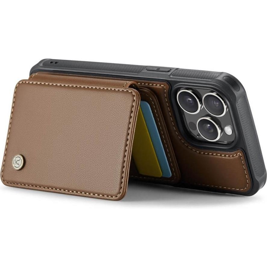 Bild von Cover-Discount iPhone 16 Pro Max - 2-in-1 Backcover mit Kreditkarten-Etui (Apple iPhone 16 Pro Max), Smartphone Hülle, Braun
