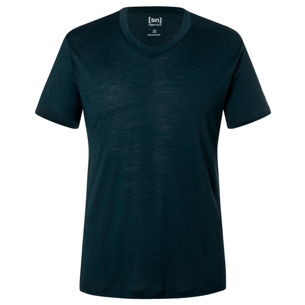 Bild von super.natural - Sierra 140 V Neck - T-Shirt Gr XXL schwarz/blau