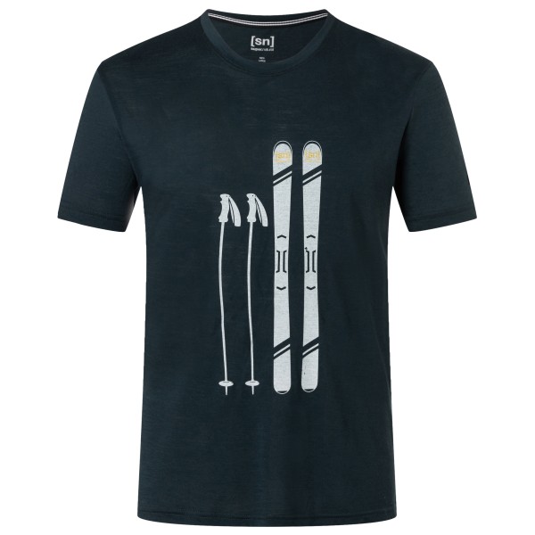 Bild von super.natural - Skiing Gear Tee - Merinoshirt Gr XXL schwarz/blau