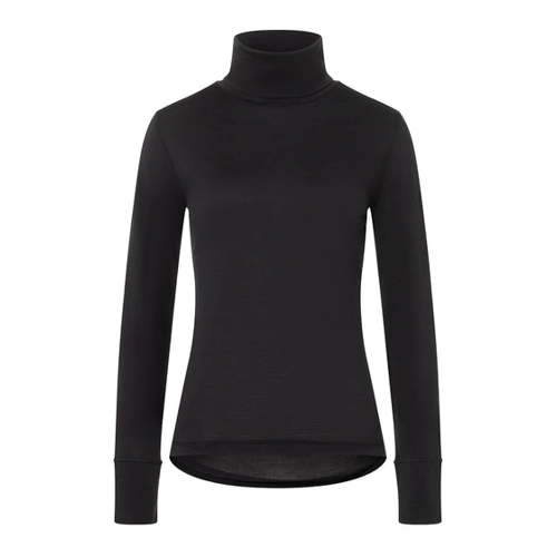 Bild von Super.Natural Damen Skiing Roll Neck Longsleeve in Jet Black