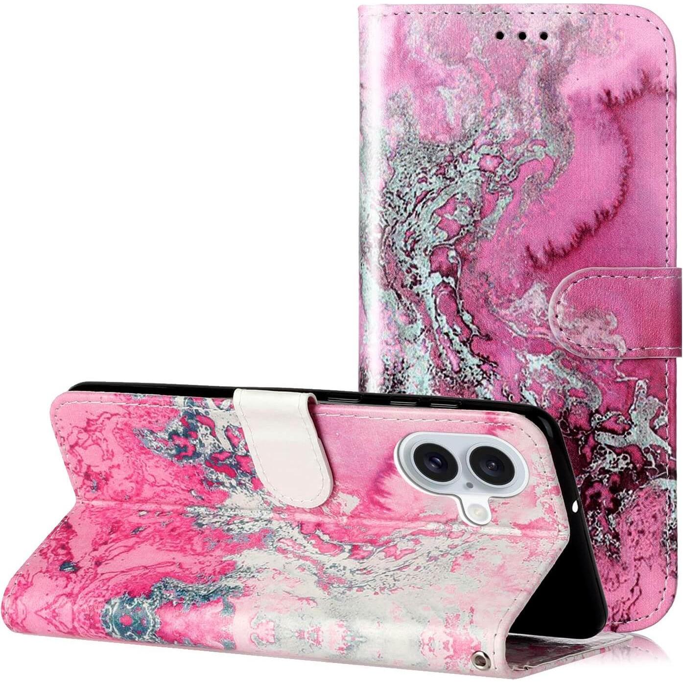 Bild von Cover-Discount iPhone 16 Plus - Hülle mit Marble Motiv (Apple iPhone 16 Plus), Smartphone Hülle, Pink