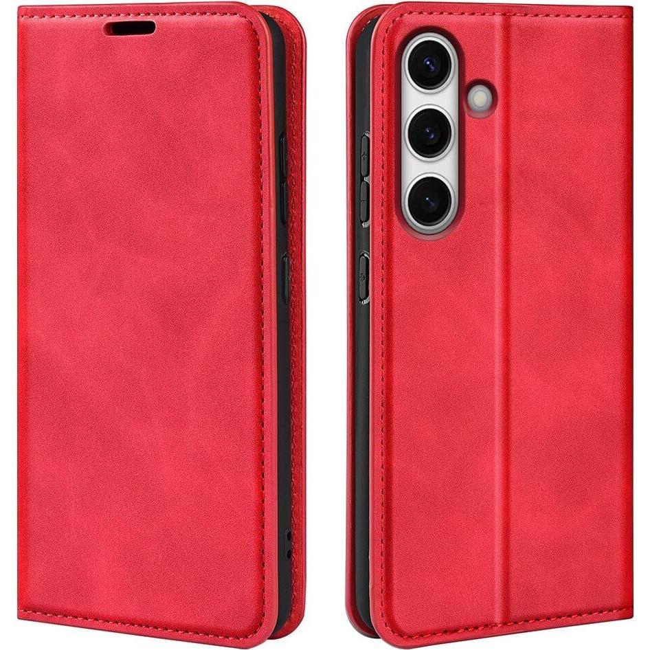 Bild von Cover-Discount Galaxy S24 FE - Stand Flip Case Hülle (Galaxy S24 FE), Smartphone Hülle, Rot