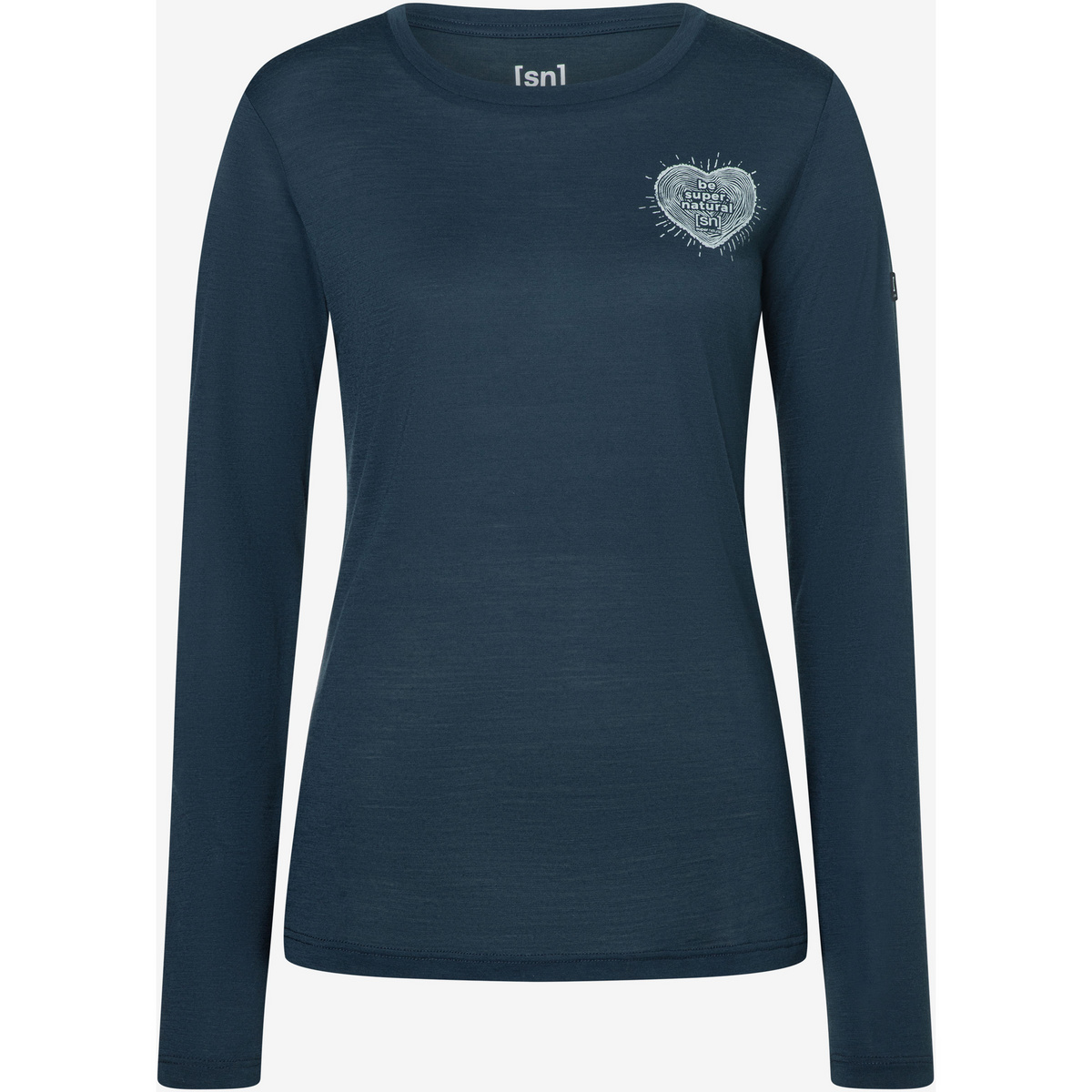 Bild von super.natural - Women's Little Heartwood L/S - Longsleeve Gr L blau