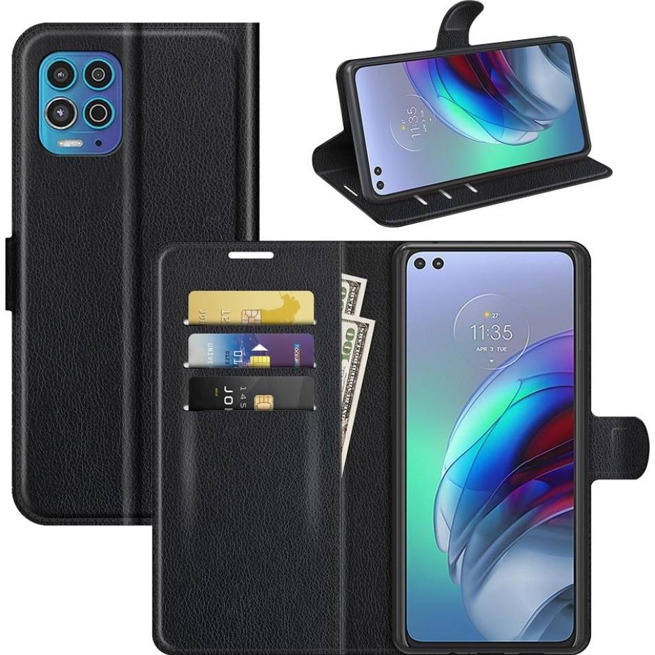 Bild von Screenguard Motorola Moto G100 Leather Guard Lederhülle (Motorola Moto G100), Smartphone Hülle, Schwarz