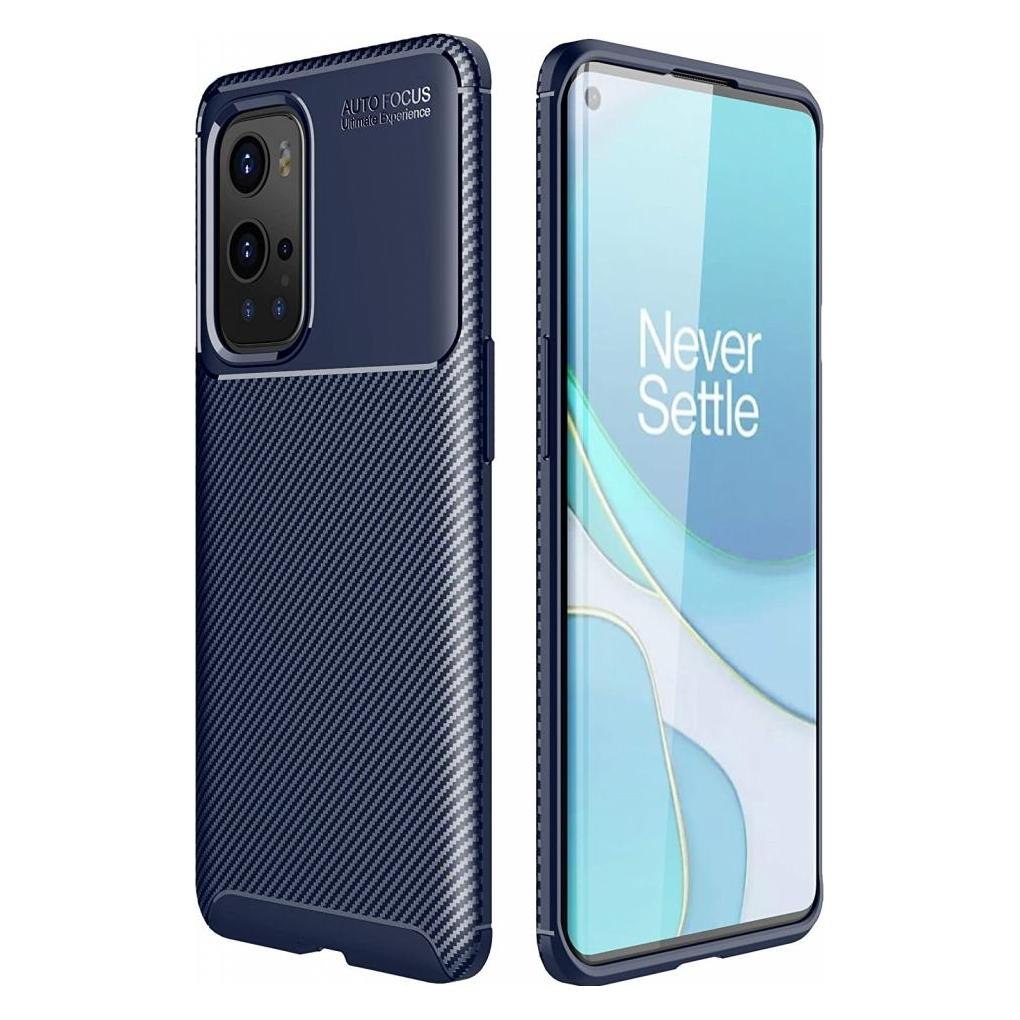 Bild von Screenguard OnePlus 9 Pro Hülle Carbon Design TPU Case (OnePlus 9 Pro), Smartphone Hülle, Blau