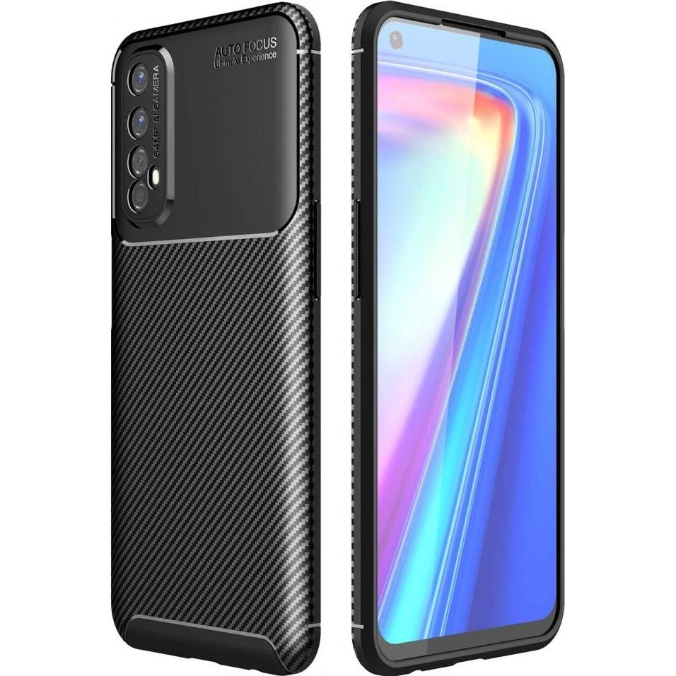 Bild von Screenguard Realme 7 Hülle Carbon Design TPU Case (Realme 7), Smartphone Hülle, Schwarz