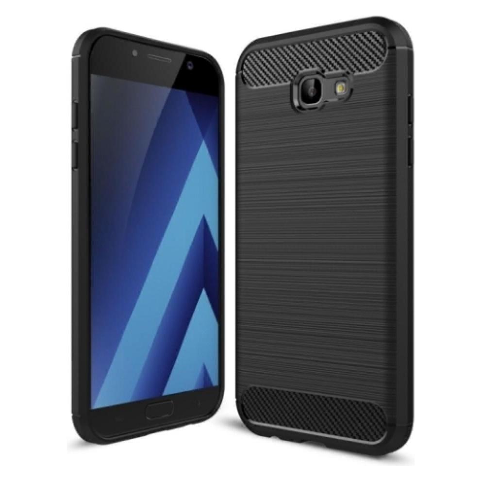 Bild von Screenguard Samsung Galaxy A7 2017 Hülle Carbon Brushed Soft TPU (Samsung Galaxy A7 (2017)), Smartphone Hülle, Schwarz
