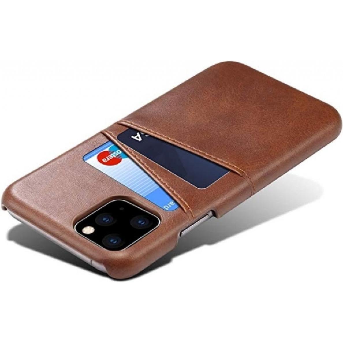 Bild von Screenguard Apple iPhone 12 mini CardCaddy Leder Backcase mit Kartenfächern (Apple iPhone 12 mini), Smartphone Hülle, Braun