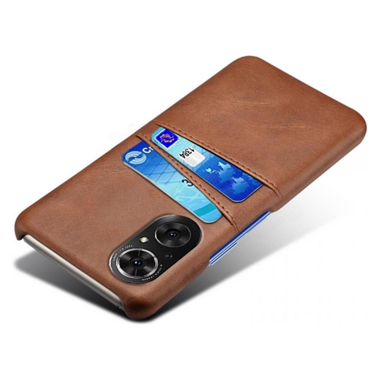 Bild von Screenguard Huawei Nova 9 SE CardCaddy Leder Backcase mit Kartenfächern (Huawei Nova 9 SE), Smartphone Hülle, Braun