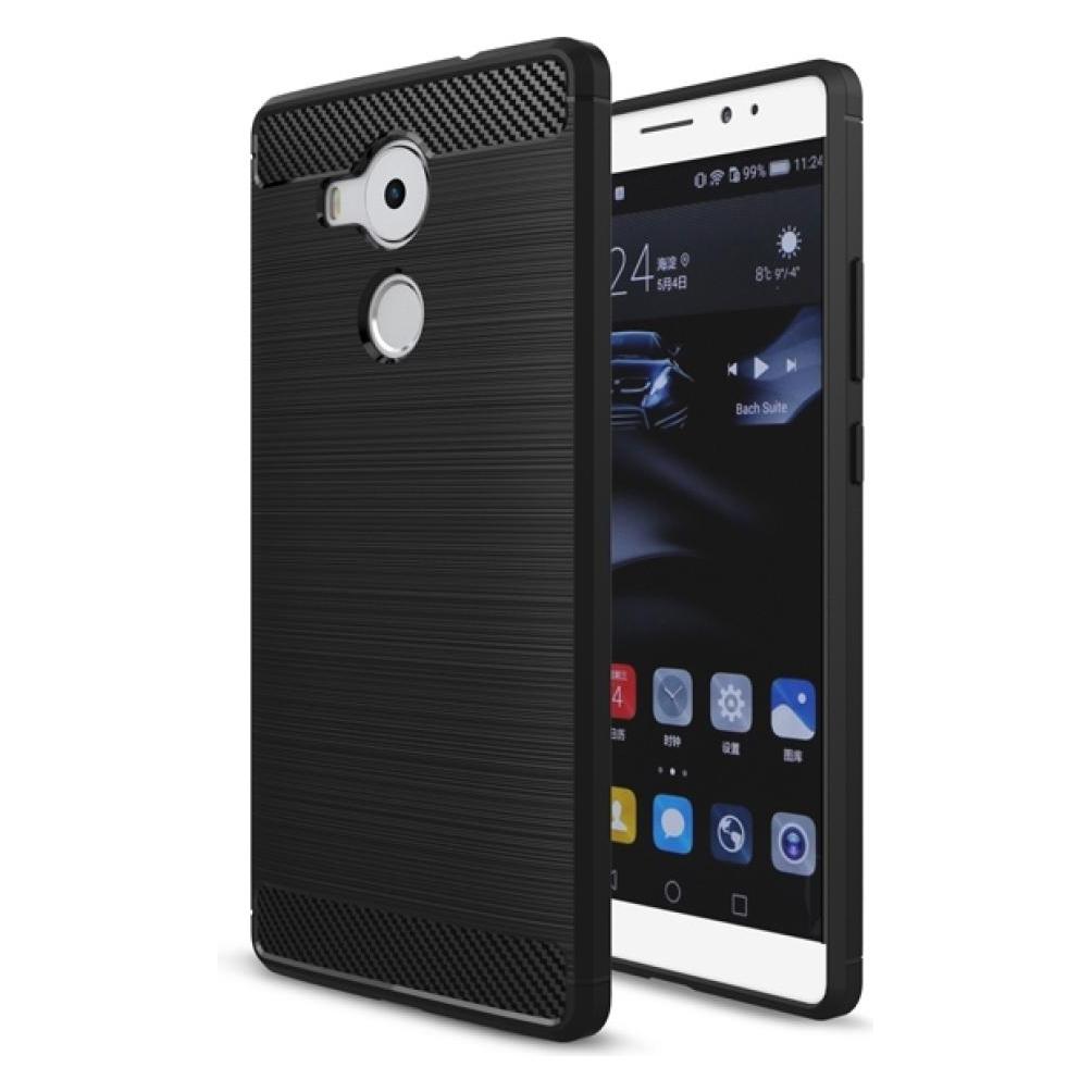 Bild von Screenguard Huawei Mate 8 Hülle Carbon Brushed Soft TPU (Huawei Mate 8), Smartphone Hülle, Schwarz