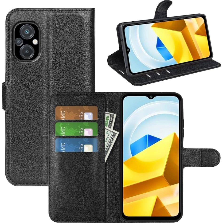 Bild von Screenguard Xiaomi Poco M5 Leather Guard Lederhülle (Xiaomi Poco M5), Smartphone Hülle, Schwarz