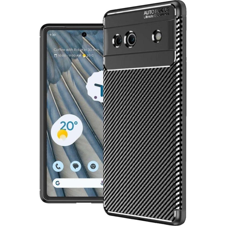 Bild von Screenguard Carbon Design Case (Google Pixel 7a), Smartphone Hülle, Schwarz