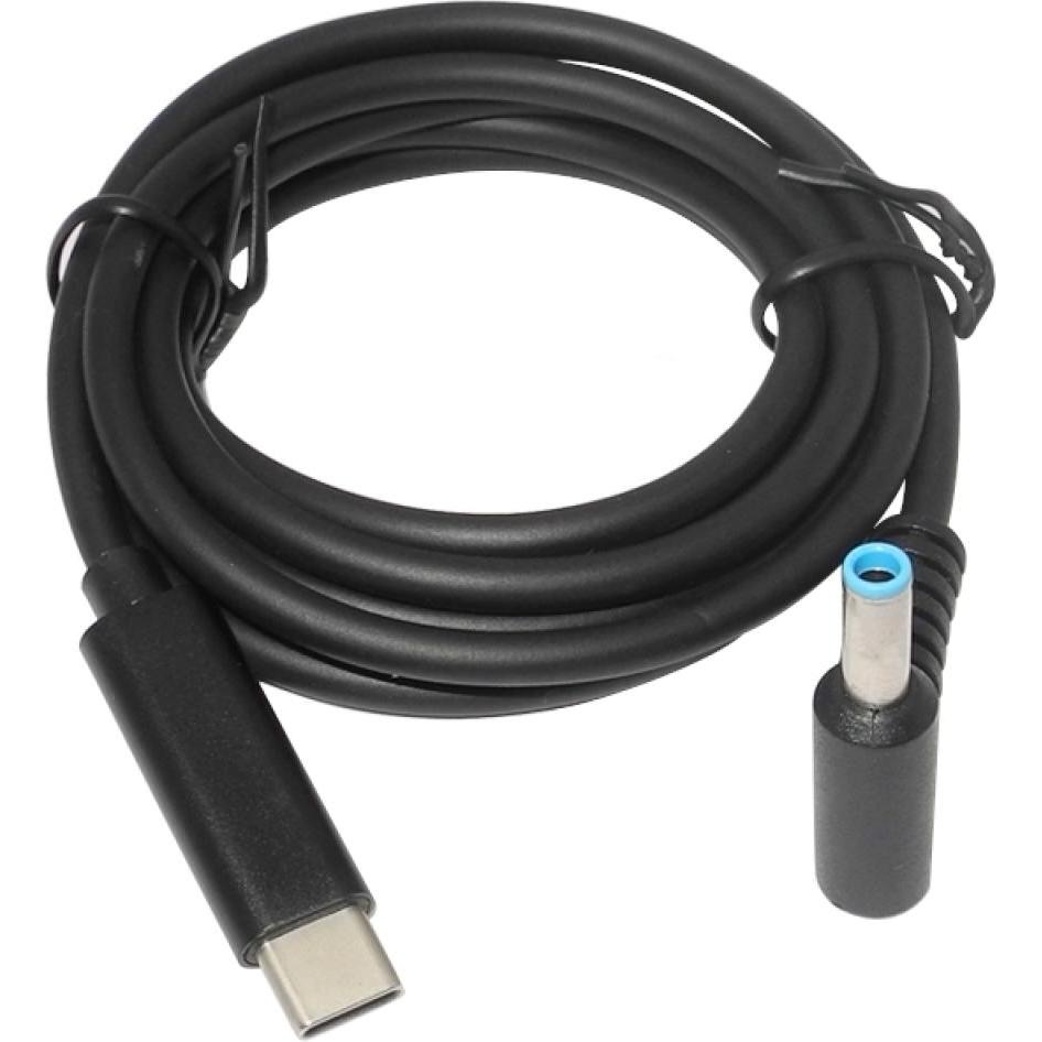 Bild von PowerGuard USB-C HP Notebook PD Fast Charge 1.5m (4.5 x 3.0mm, 0.6mm) 65W (65 W), Notebook Netzteil, Schwarz