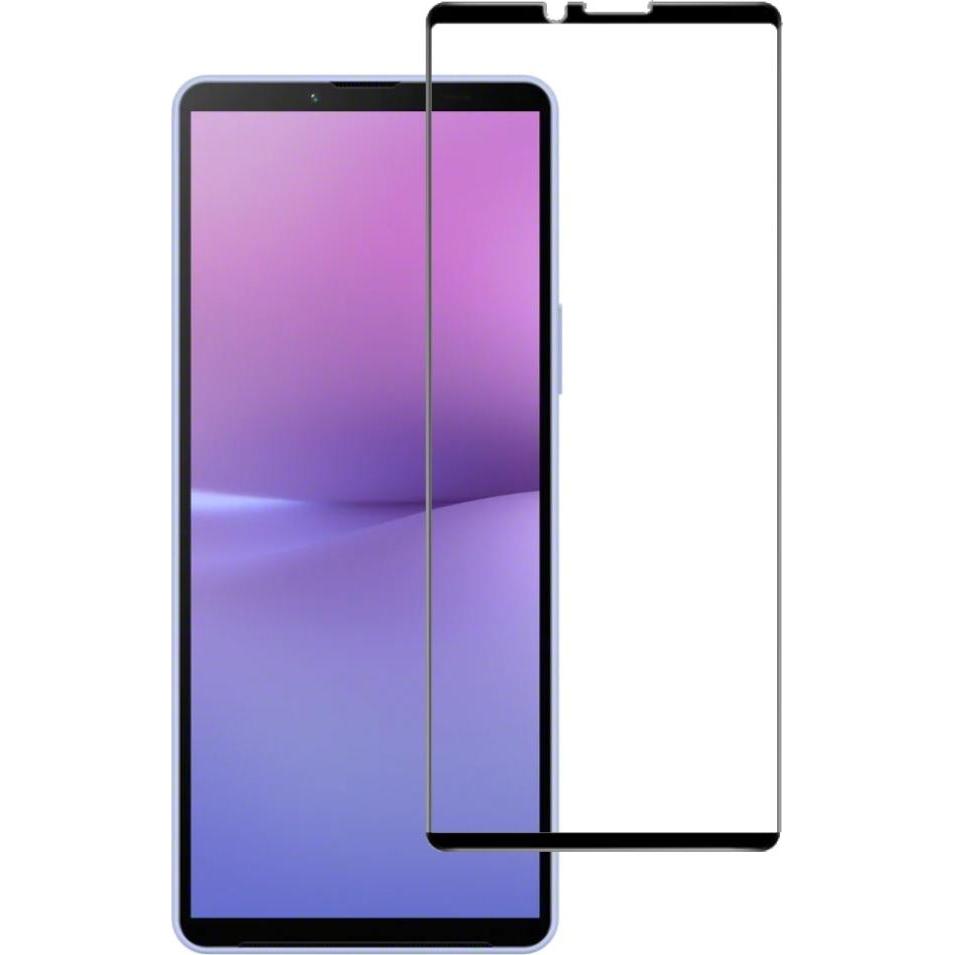 Bild von Screenguard Sony Xperia 10 V Full Screen Panzerglas Schutzfolie 2.5D 9H (1 Stück, Sony Xperia 10 V), Smartphone Schutzfolie, Schwarz