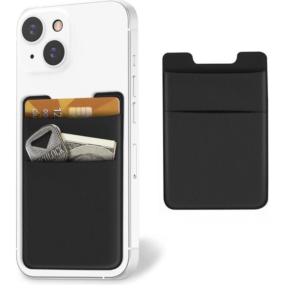 Bild von Screenguard Slim Smartphone Card Holder Karten Halterung selbstklebend (Universal), Smartphone Hülle, Schwarz