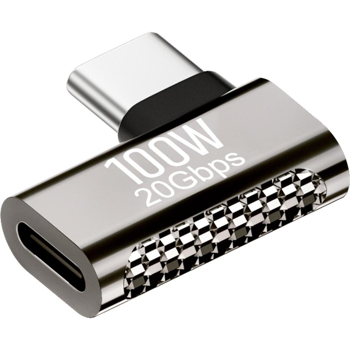 Bild von PowerGuard Titan USB-C 90-Grad Winkel Adapter 100W 20 GBit/s (USB 3.2 Gen 2x2), USB Kabel