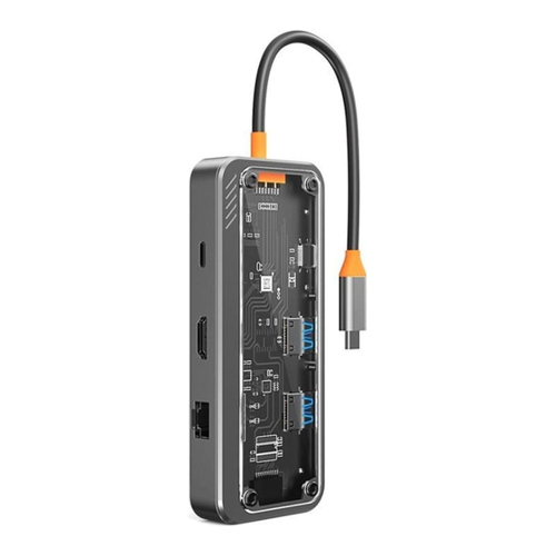 Bild von PowerGuard USB-C Hub (USB-C, 8 Ports) - Dockingstation & USB Hub in Grau