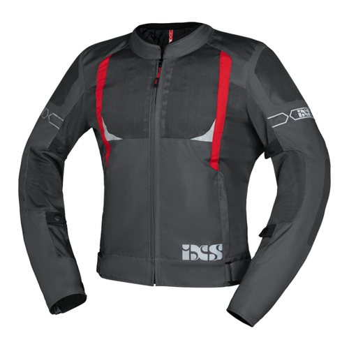 Bild von IXS Trigonis-Air Motorrad Textiljacke – Grau-Rot, Größe XL