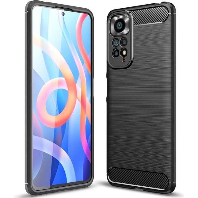 Bild von MU Style Carbon Fiber TPU Softcase Series (Xiaomi Redmi Note 11S, Xiaomi Redmi Note 11), Smartphone Hülle, Schwarz