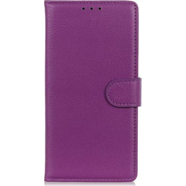 Bild von MU Classic Litchi Leder Bookcover Series (Samsung Galaxy A14, Samsung Galaxy A14 5G), Smartphone Hülle, Violett