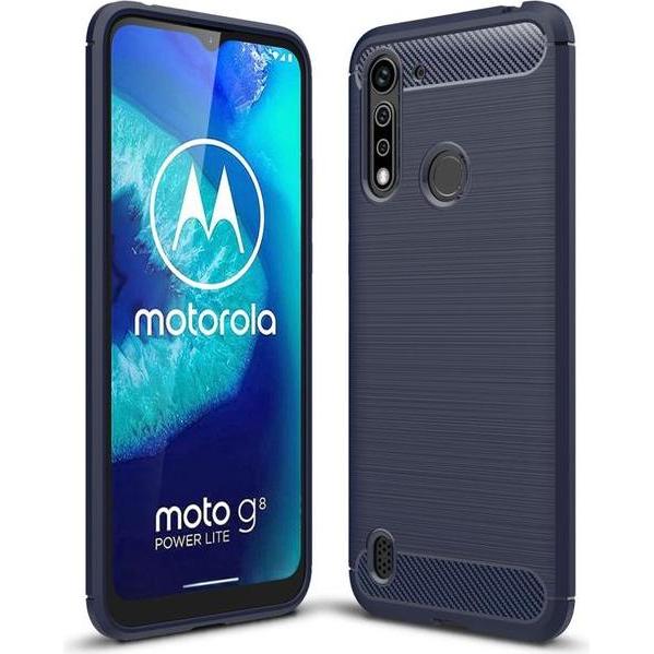 Bild von MU Style Carbon Fiber TPU Softcase Series (Motorola Moto G8 Power Lite), Smartphone Hülle, Blau