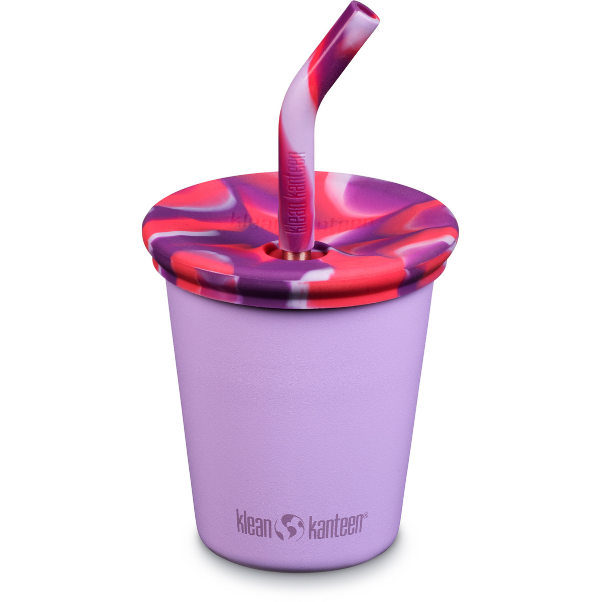 Bild von Klean Kanteen Becher Kinderbecher Kid Steel Cup Strohhalm, 18/8 Edelstahl, Polypropylen (BPA-frei), Silikon, Trink Becher Edelstahl 296 ml