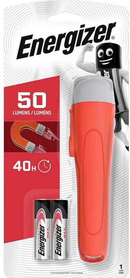 Bild von Energizer Taschenlampe mit Magnet, LED, 2x AA, 50lm, 50m, Rot (7638900422955)