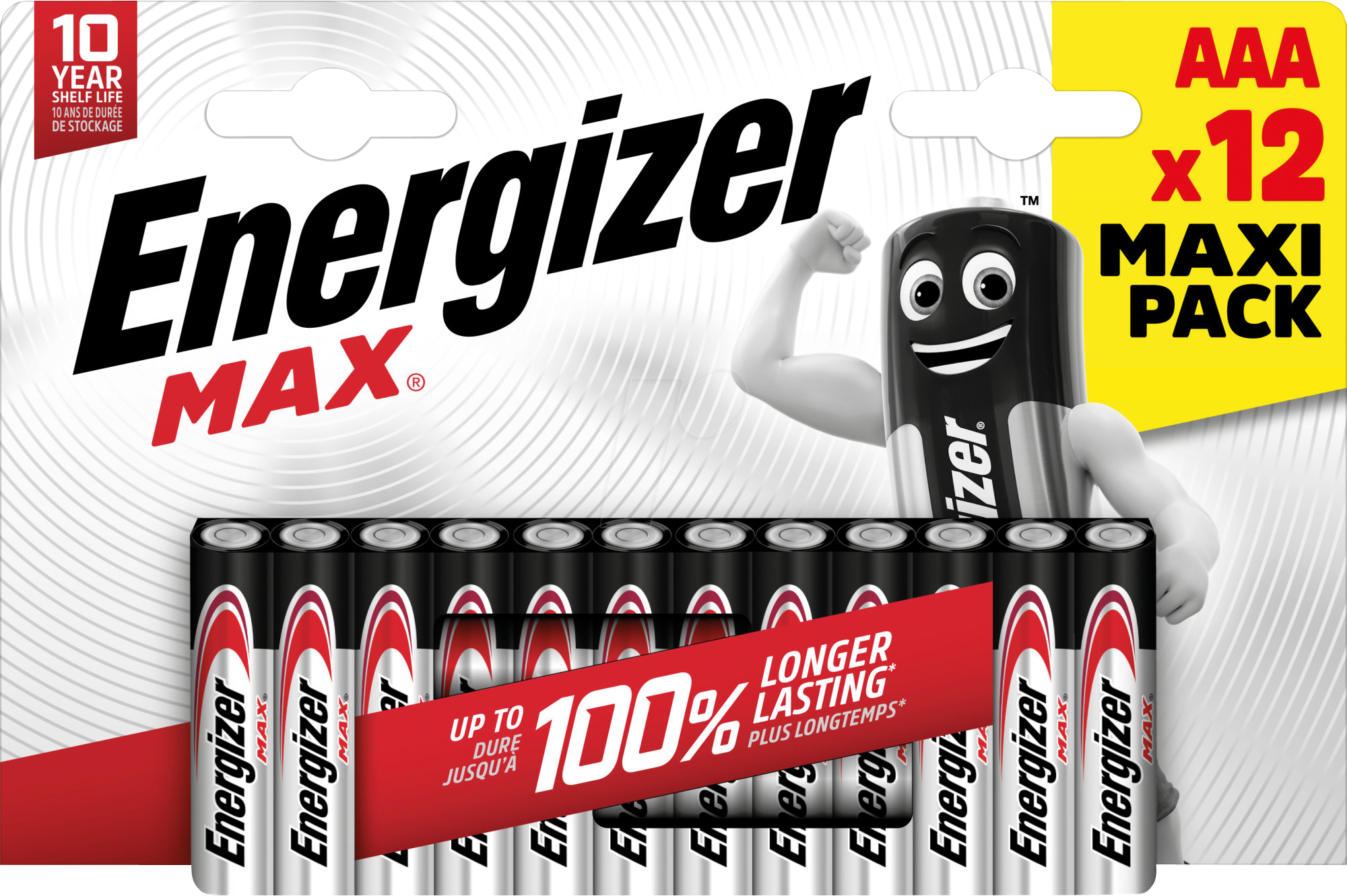 Bild von Energizer Max Alkaline Micro-Batterien, 12er-Set (12 Stk., AAA, 1150 mAh), Batterien + Akkus