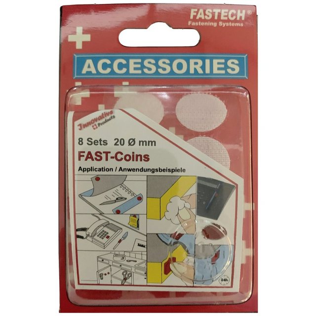Bild von Fastech® Kabelführung FASTECH® 685-010 Klettpunkte zum Aufkleben Hotmelt Haft- und Flauschte (685-010)