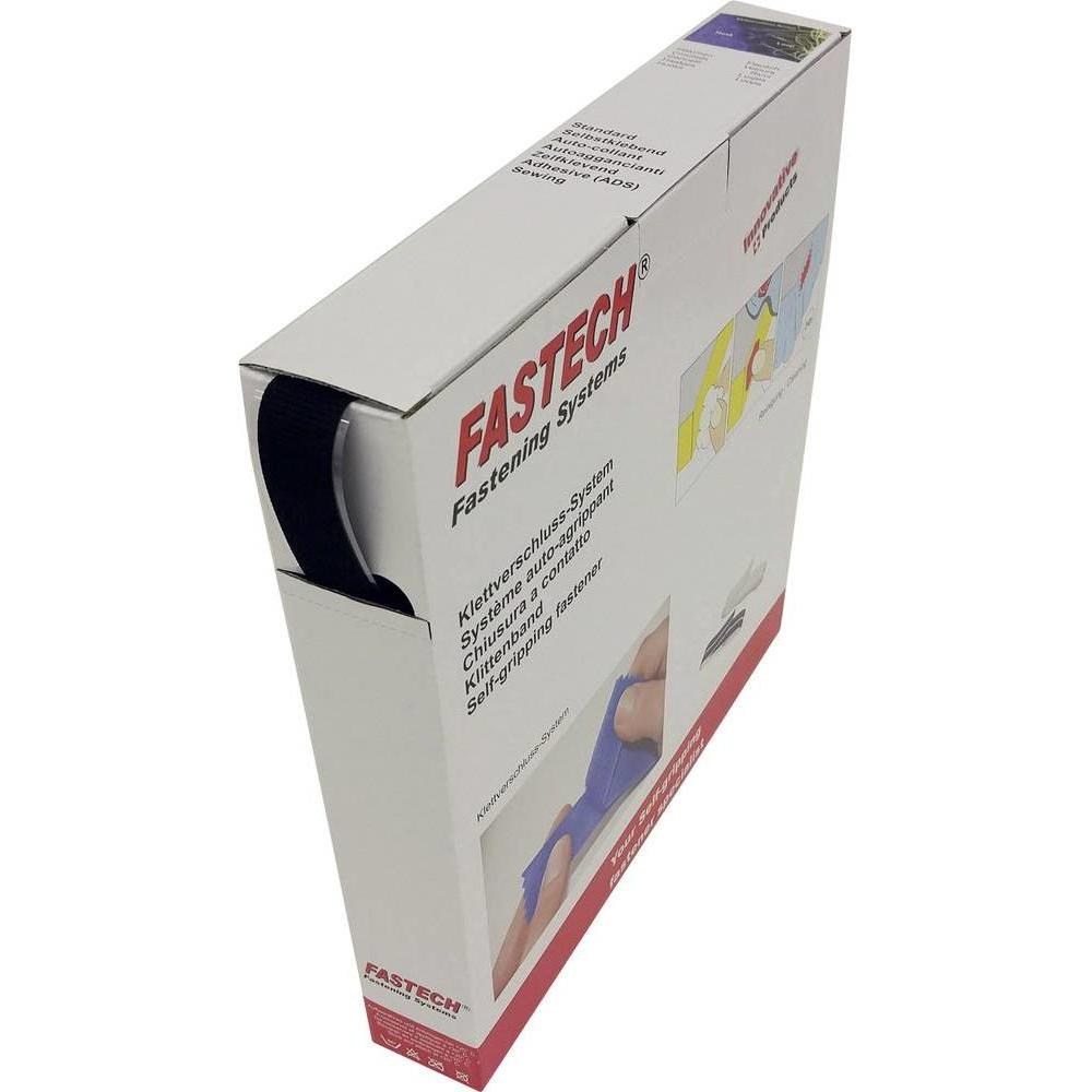 Bild von B20-SKL-H-999925 Klettband zum Aufkleben Hotmelt Haftteil (l x b) 25 m x 20 mm Schwarz 25 m - Fastech