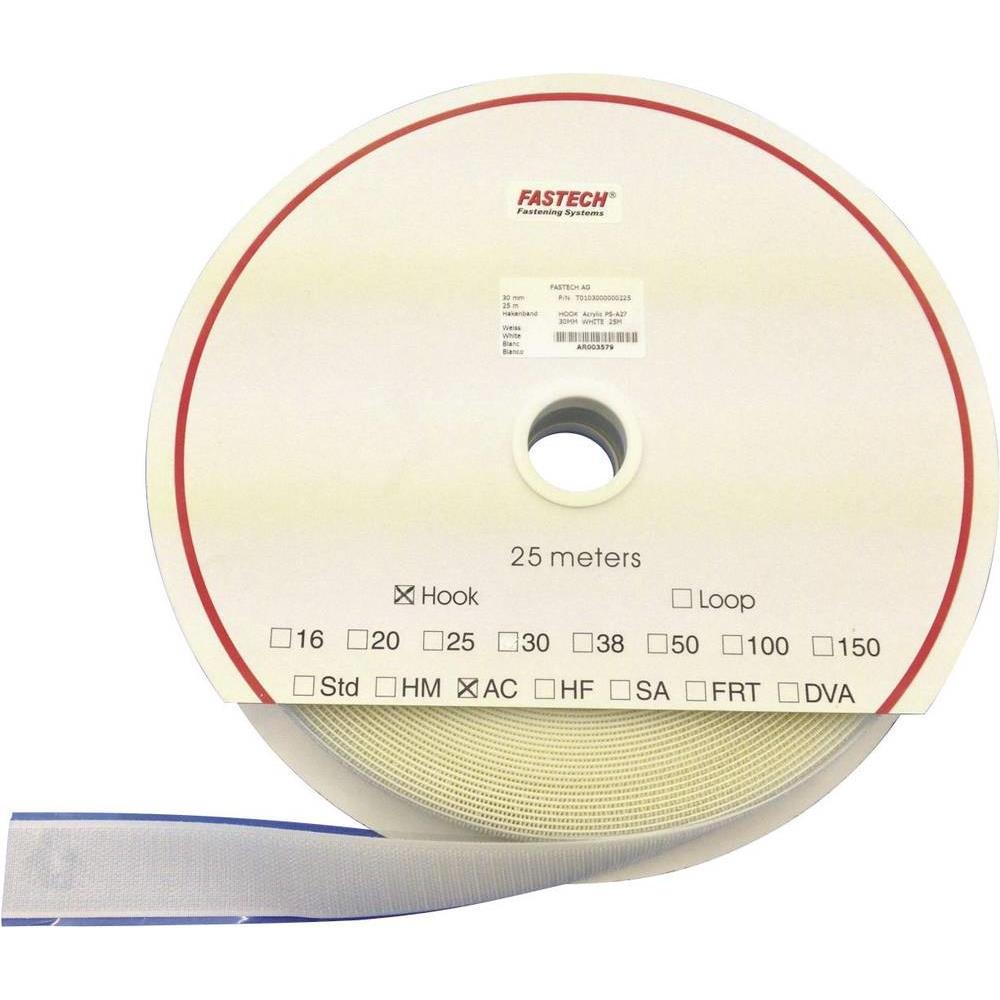 Bild von FASTECH® T0103000000225 Klettband zum Aufkleben Acrylat Haftteil (L x B) 25000mm x 30mm Weiß 25m