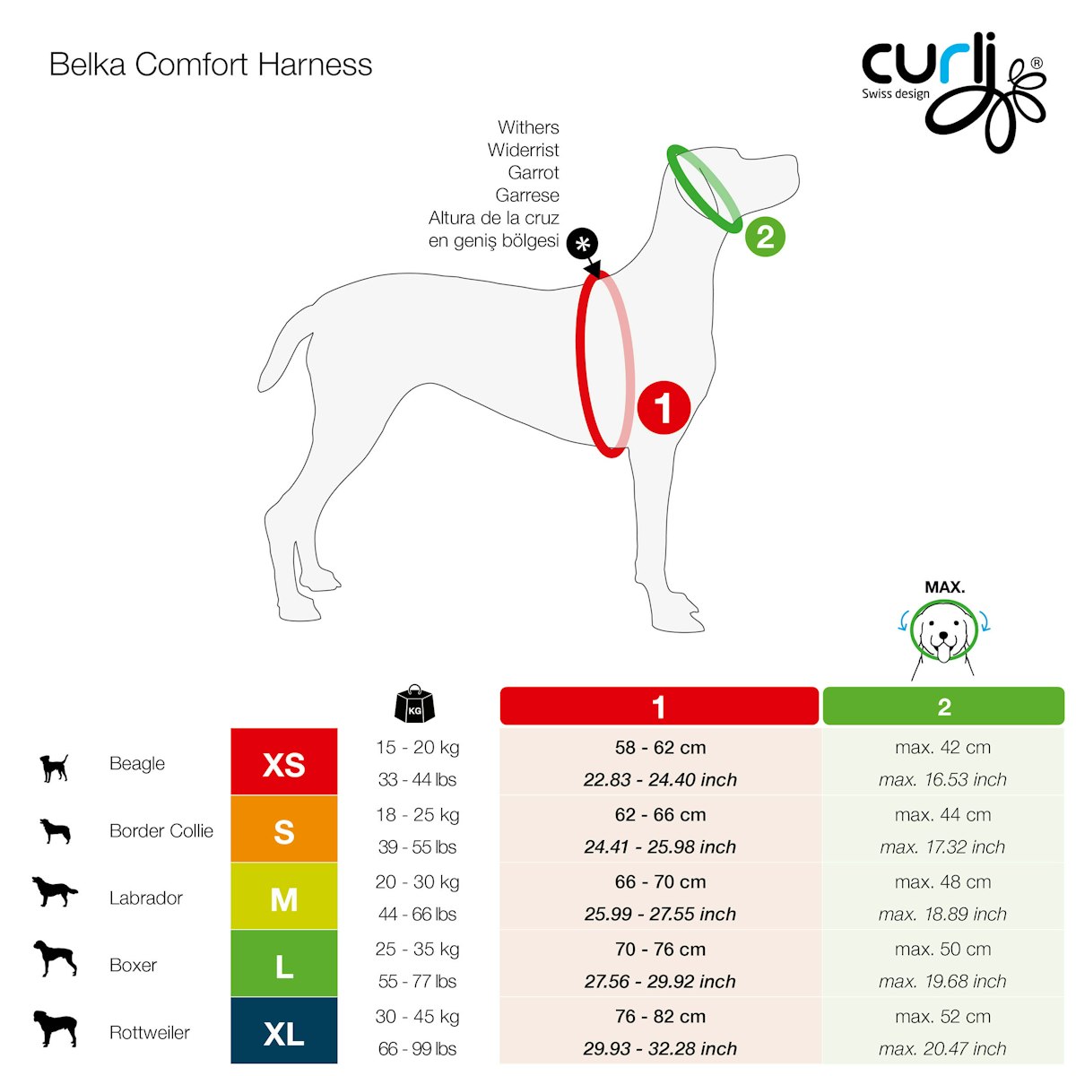 Bild von curli Belka Comfort Geschirr schwarz Hundegeschirr Größe XS