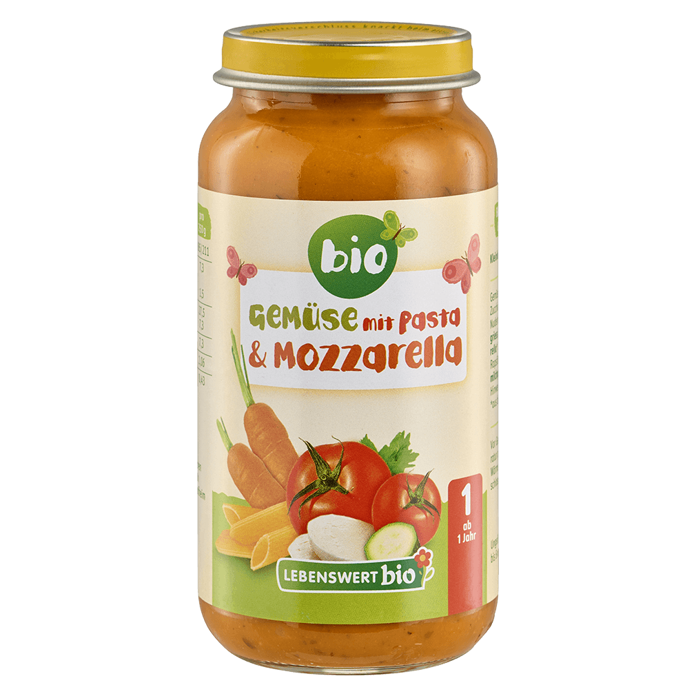 Bild von Lebenswert bio Gemüse mit Pasta & Mozzarella, 250