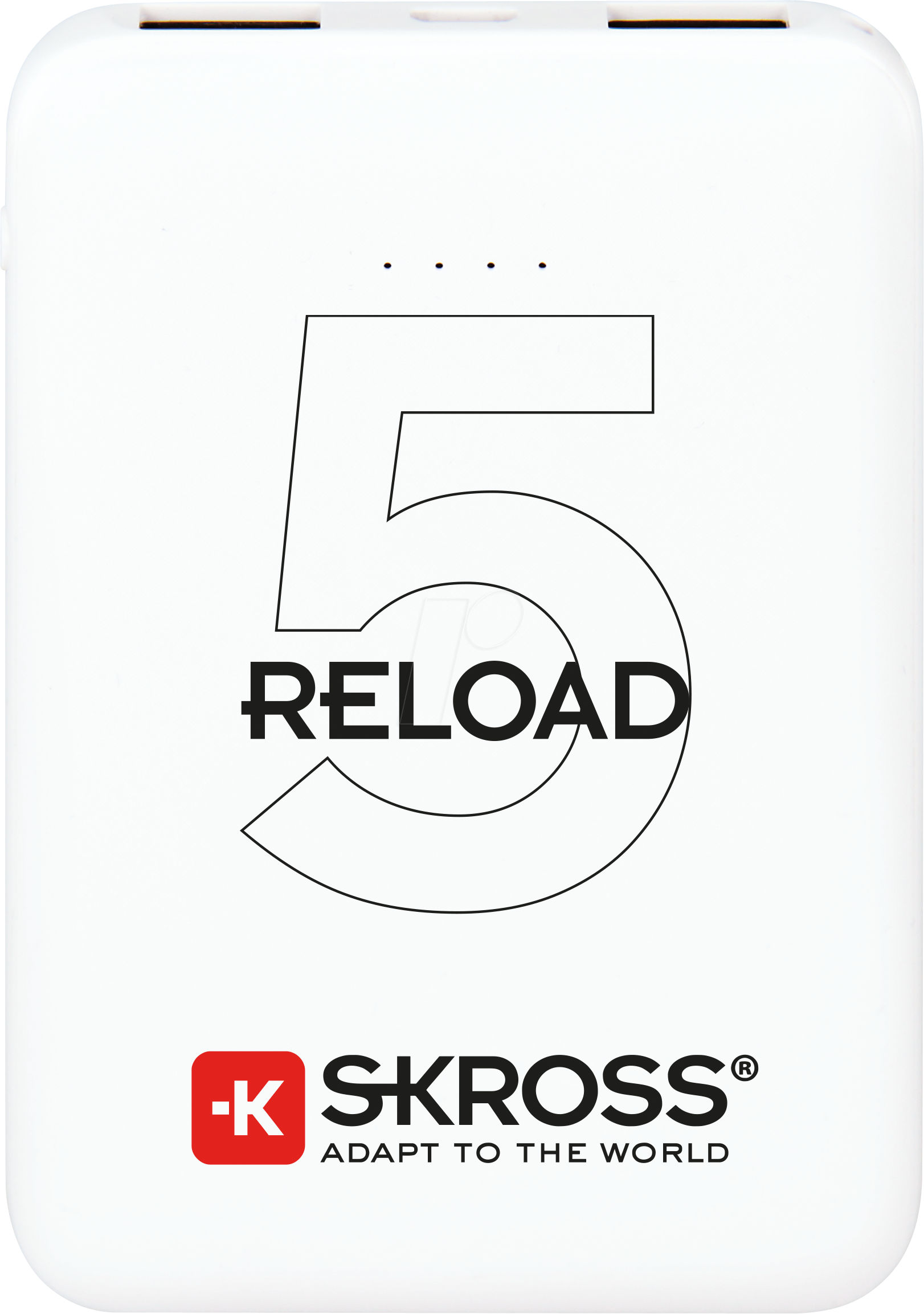 Bild von 5.000mAh Skross Powerbank Reload 5, weiss, inkl. Micro USB Kabel
