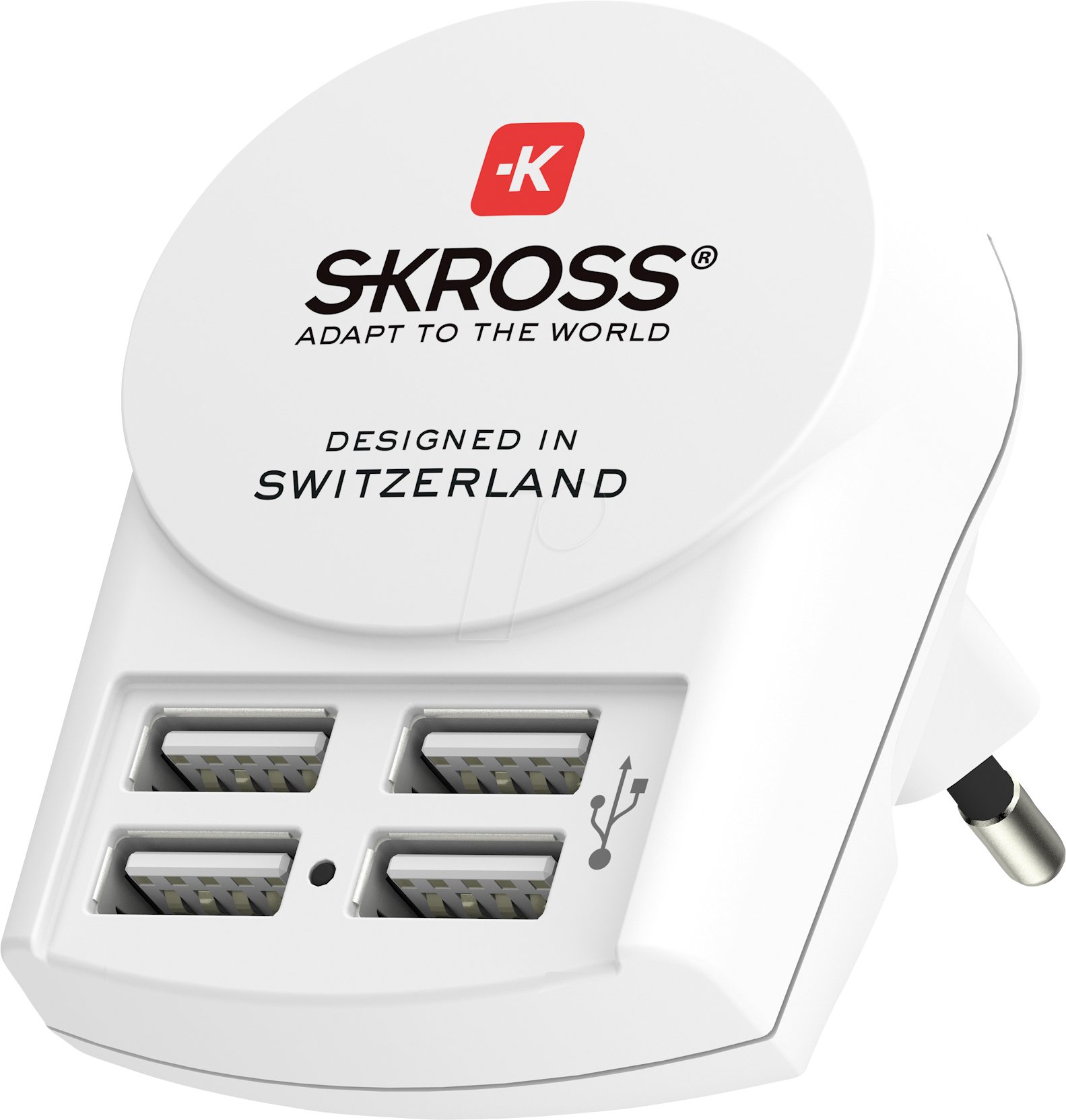 Bild von SKROSS Reisestecker "Euro USB Charger - 4x USB-A" Weiß Reiseadapter, für Länder mit Euro-Steckdosenstandard