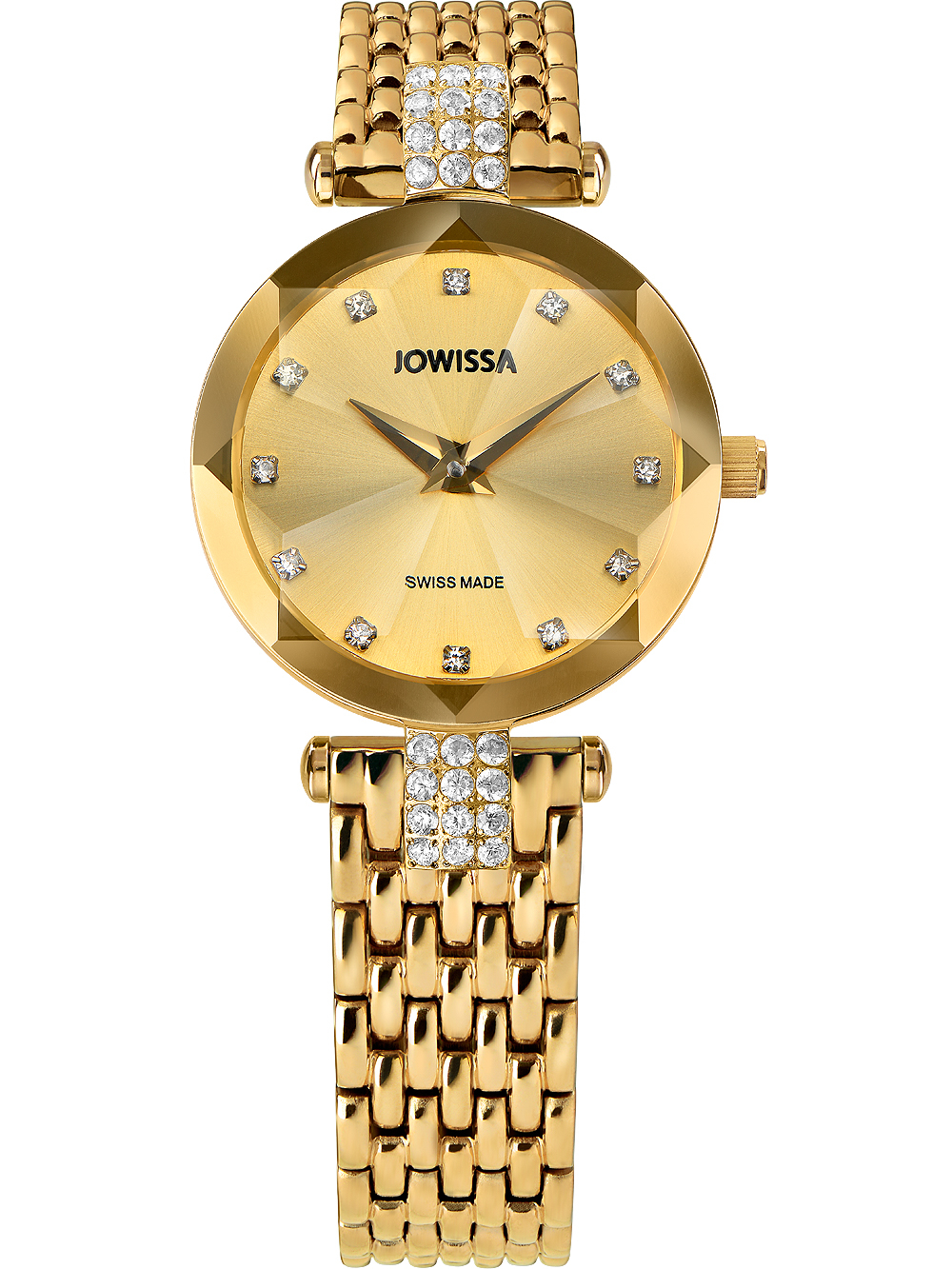 Bild von Jowissa, Armbanduhr, Facet Strass, Gold, (Analoguhr, 25 mm)