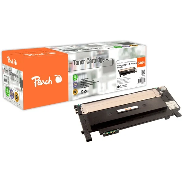 Bild von Peach S404 Toner bk ersetzt Samsung CLT-K404S, SU100A für z.B. Samsung Xpress C 480 W, Samsung Xpress C 430, Samsung Xpress C 430 W (wiederaufbereitet)